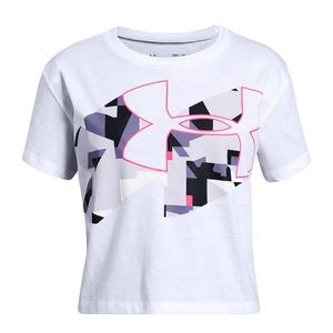 Girls Under Armour Cropped Graphic T Kids Sz Large
